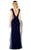 Jolene Collection - 16102 Bejeweled Sheer Panel Gown In Blue