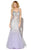 Jolene Collection - 16178 Dazzling V Neck Mermaid Gown In Purple