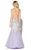 Jolene Collection - 16178 Dazzling V Neck Mermaid Gown In Purple
