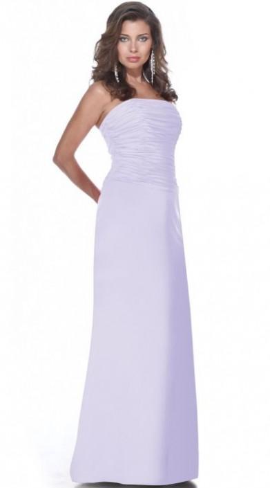 Alexia Designs - 698 Strapless Ruched Sheath Dress In Purple