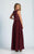 Dave & Johnny - 1417W Stone Embellished Bateau A-line Dress in Red