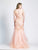 Dave & Johnny - A6987W Embroidered Off-Shoulder Mermaid Dress In Neutral