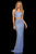 Sherri Hill - 52686 Two Piece Beaded Scoop Neck Fitted Dress In Blue and Purple
