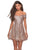 La Femme - 28155 Sequined Off-Shoulder A-line Dress In Neutral