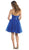Straight-Across Bejeweled Tulle Cocktail Dress