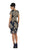 Embroidered Short Sleeve Column Formal Dress
