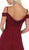 May Queen - MQ1611 Pleated Square A-Line Evening Dress In Red