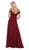 May Queen - MQ1611 Pleated Square A-Line Evening Dress In Red