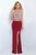 Two-Piece Pearl Encrusted Cropped Top Dress 11065