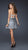 La Femme - Bead Embellished Sweetheart Chiffon A-line Dress 17953 In Silver
