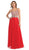 Jewel Embellished Asymmetrical Neck Chiffon Prom Dress