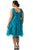 Ruched V-Neck Tulle A-Line Cocktail Dress SC8074