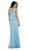 Lace Embellished V-neck Sheath Evening Dress