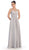 Laced-Up Illusion Neck A-Line Prom Dress