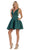 May Queen - MQ1645 Beaded Lace Ornate Illusion Cutouts Cocktail Dress In Green