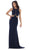 Illusion Paneled Cutout Sheath Long Prom Gown