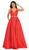 May Queen - Illusion Plunging Neck Sleeveless Satin A-Line Gown MQ1683 - 1 pc Ivory In Size 16 Available