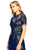 Tadashi Shoji - Lace Gathered Jewel A-Line Dress In Blue