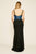 Tadashi Shoji - Sleeveless Perforated Strap A-line Gown In Black and Multi