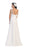 Embroidered Lace Illusion Bateau Long Formal Dress