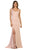 May Queen - MQ1560 Sleeveless Strappy Back Satin Evening Gown In Pink