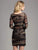 Lara Dresses - Sleeveless Scoop Neck Multi-Colored Embellished Mini Dress 33011 In Black and  Multi-Color