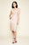Tadashi Shoji - Sequined and Scallop Detailed Sheath Dress In Pink and White