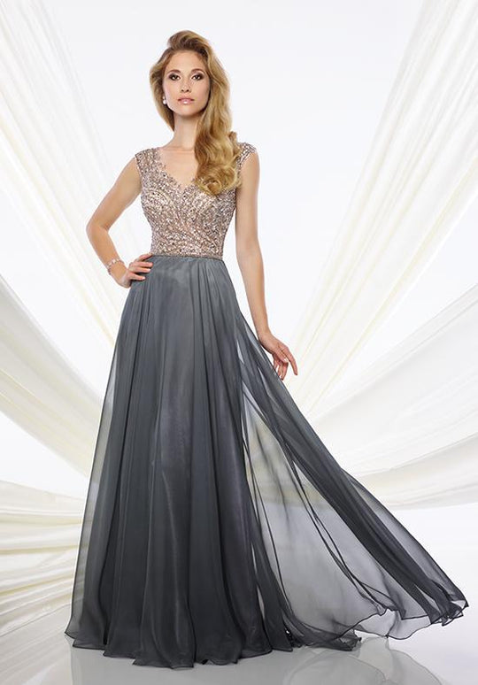 Montage by Mon Cheri - 116940 Dress in Gray