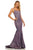 Sherri Hill - 52614 Sexy Lace Up Back Fitted Dress In Purple
