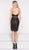 Colors Dress - 2026 Metallic Halter Fitted Cocktail Dress in Black