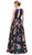 Eureka Fashion - Lace Stripe Floral Evening Gown