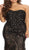 Strapless Sequined Semi-Sweetheart Sheath Evening Dress