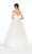 Alyce Paris - 7001 Off-Shoulder Pleated Bridal Gown In White