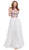 Eureka Fashion - Two Piece Floral Embroidered Chiffon A-line Evening Dress