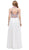 Eureka Fashion - Two Piece Floral Embroidered Chiffon A-line Evening Dress