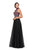 Eureka Fashion - Two Piece Floral Embroidered Chiffon A-line Evening Dress