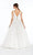 Alyce Paris - 7003 Plunging V-Neck Embroidered Bridal Dress In White