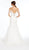 Alyce Paris - 7006 Embroidered Lace Up Detailed Trumpet Gown In White