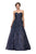 Eureka Fashion - 7007 Sequin Embellished Sweetheart A-Line Gown In Blue
