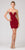 Eureka Fashion - 7016 Lace Embellished Off-Shoulder Dress In Red and Gold