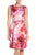 Adrianna Papell - AP1D100761 Printed Jewel A-line Dress in Pink and Multi-Color