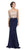 Eureka Fashion - 7022 Beaded Illusion Scoop Mermaid Dress In Blue