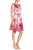 Adrianna Papell - AP1D100761 Printed Jewel A-line Dress in Pink and Multi-Color