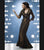 Daymor Couture - Ruffled V-Neck Trumpet Gown 7024 in Brown