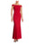 Cachet - 57824 Off Shoulder Jersey Long Dress in Red
