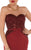 MNM Couture - N0007 Sequined Strapless Mermaid Evening Gown in Red