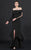 MNM Couture - Ruffled Off Shoulder Trumpet Gown N0043 in Black