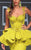MNM Couture - Ruffled Lace Sweetheart Trumpet Dress 2220A in Yellow and Green