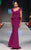 MNM Couture - 2282 Petal Flourish Scoop Neck Sheath Dress in Purple