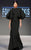 MNM Couture - 2284 Dramatic High Collared V-Back Mermaid Gown in Black